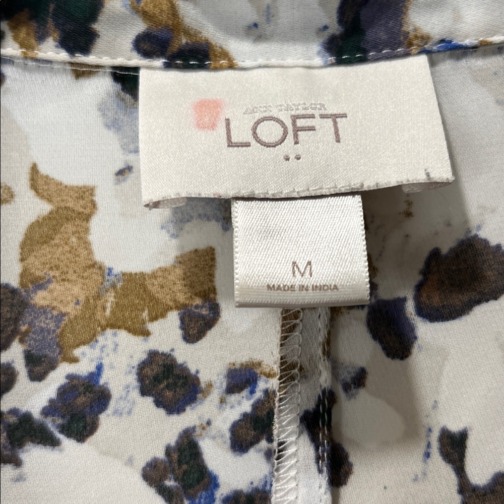 Ann Taylor Loft Printed Blouse M - Picture 2 of 6
